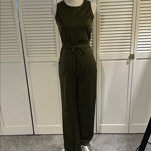 NWOT Olive Green Jumpsuit knit fabric